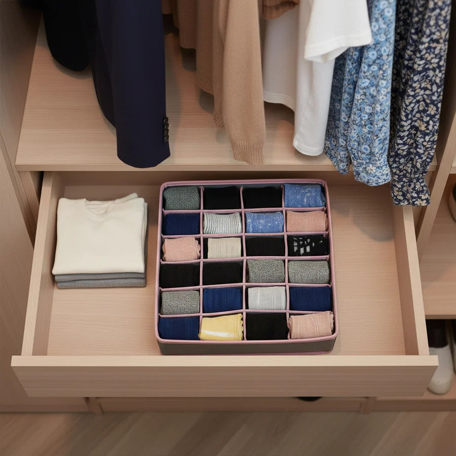Homie 24 Grid Socks & Underwear Organizer