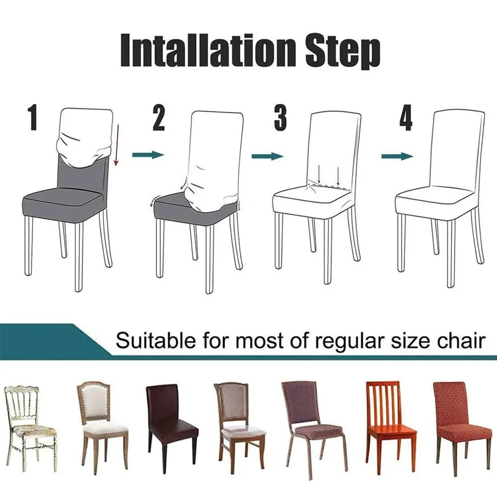 Homie Flexible Jersey Cotton Chair Covers – Stretchable, Washable & Anti-Slip