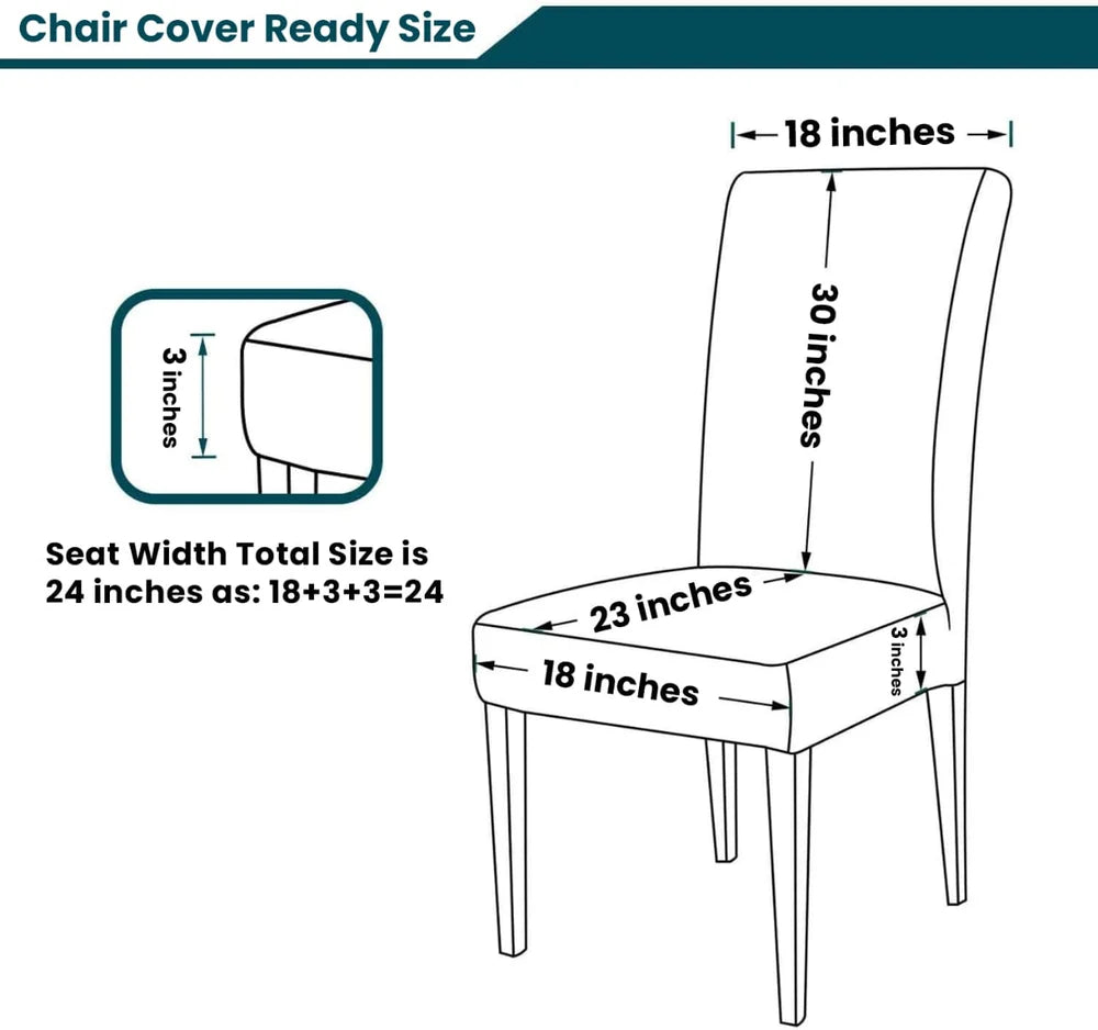 Homie Flexible Jersey Cotton Chair Covers – Stretchable, Washable & Anti-Slip