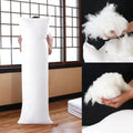 HOMIE Straight Pregnancy Support Pillow – White Cotton Body Pillow