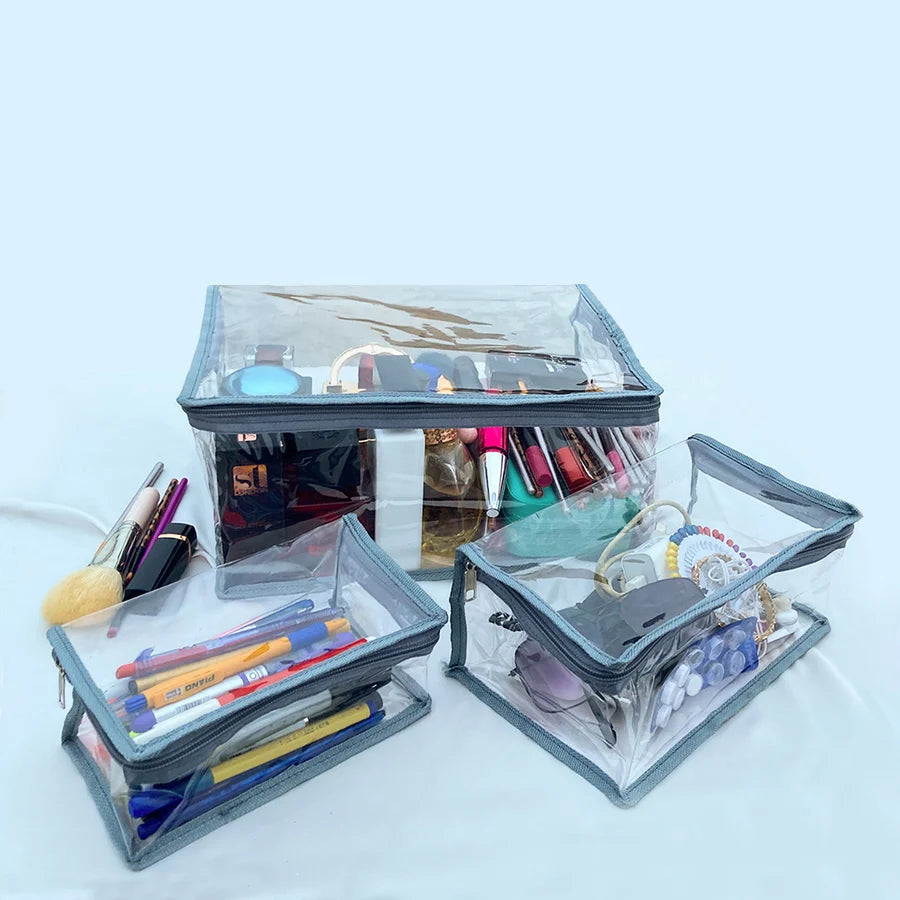 HOMIE Transparent PVC Cosmetic Bag Set
