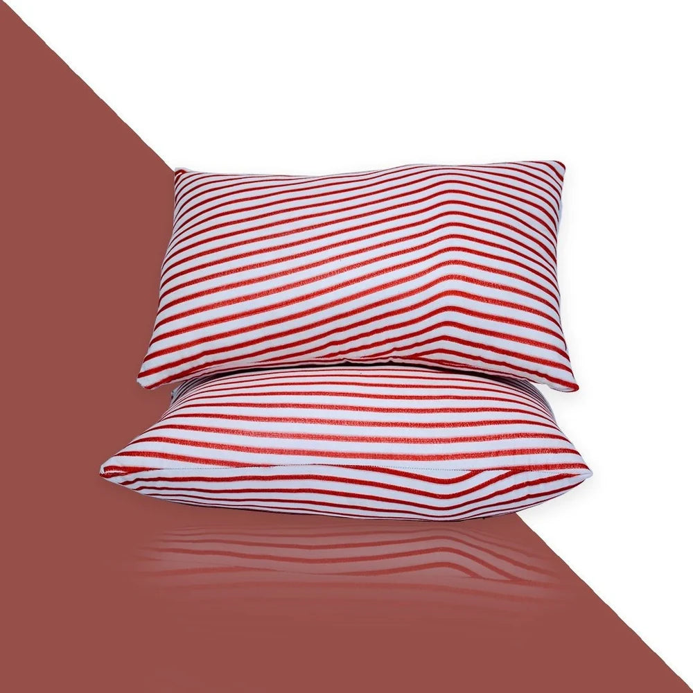 Homie Waterproof Terry Towel Stripe Pillow Covers – Set of 2