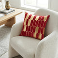 Homie Luxury Red & Golden Foil Print Velvet Cushion Cover