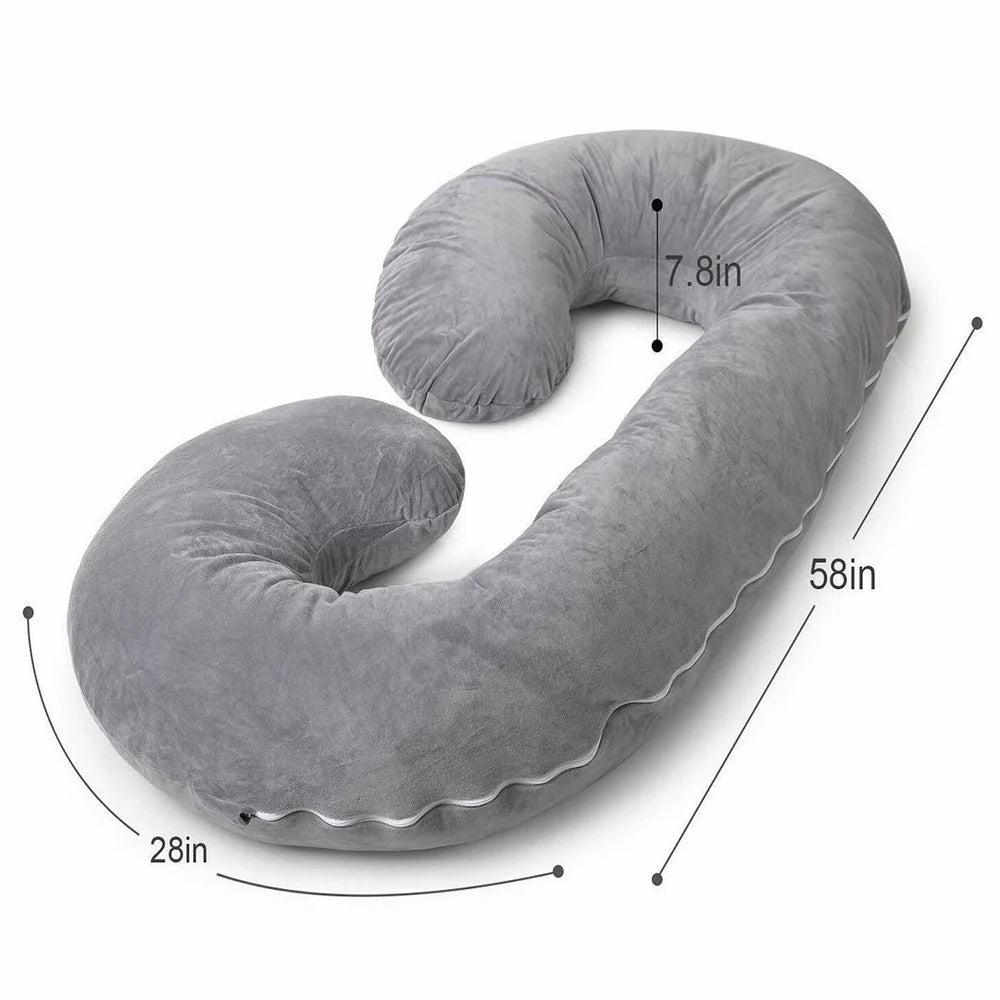 Homie C-Shaped Velvet Maternity Pillow