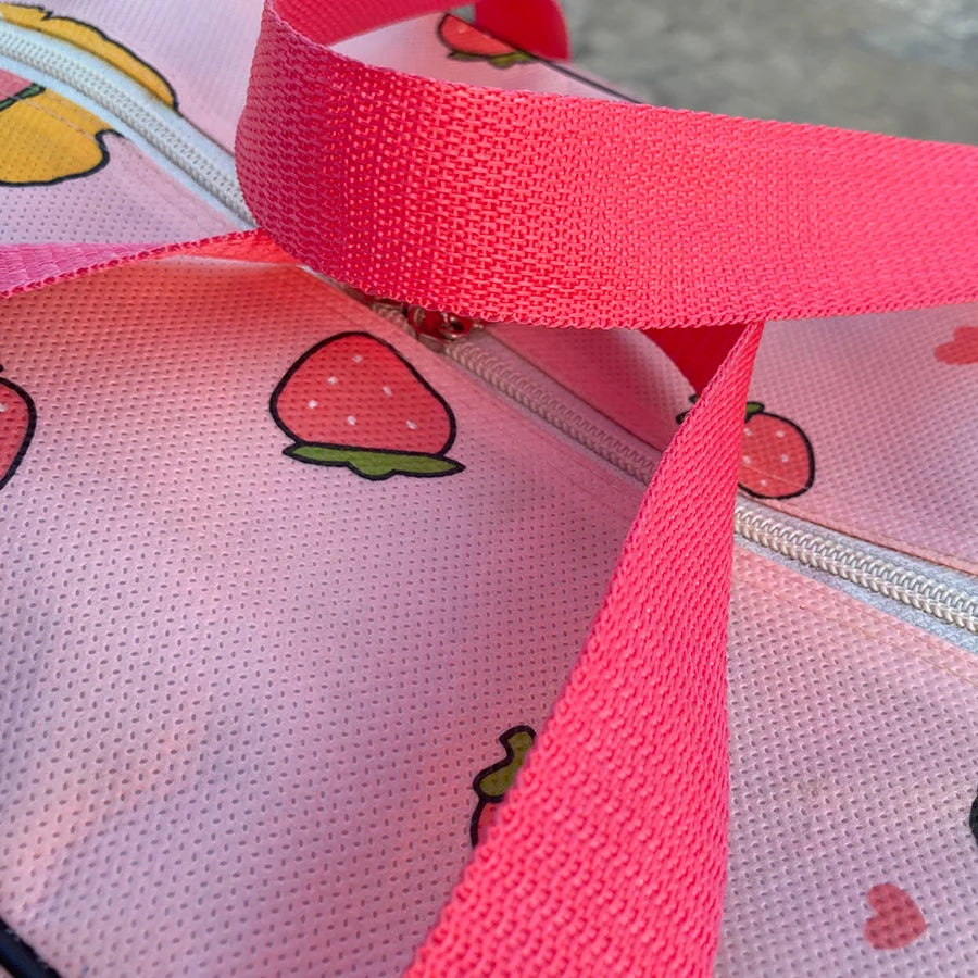 HOMIE 120 GSM Non-Woven Storage Bag – Strawberry & Bear